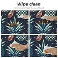 thumbnail image 4 of PIKWEEK Tropical Colorful Pineapple Fruits Fitted Round Tablecloth Waterproof Table Cloth with Elastic Edge Wipe Clean Table Cover for Indoor Outdoor, 4 of 7