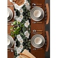 thumbnail image 2 of Flower Leaf Table Runner 60 Inches, Summer Botanicals Blossom Floral Plant Bed Runner Dresser Scarves Tabletop for Indoor Outdoor Parties/Ceremony/Banquet, 13" x 60", 2 of 8
