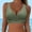 Army Green, variant on Bikini Tops for Women Cropped Tankini Tops Solid Color Beach Padded Knot Twist Cut Out Bathing Suit Top Only Women Swimwear Tops Underwire Full Coverage Bikini Top Up Swim Crop Top Tie Back Bathing S