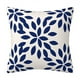 thumbnail image 5 of Fundas de almohada para exteriores, juego de 4 en azul marino y blanco, cremallera oculta, estampado de dalias en azul polvoriento por ambos lados, aptas para decoración de interiores y uso en, 5 of 6