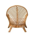 thumbnail image 5 of Bali and Pari Lisabon Bohemian Natural Rattan Fabric Polyurethane Foam Chevron Removable Cushions Armchair, Light Honey, 5 of 10