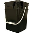 thumbnail image 2 of House Naturals 4 Gallon Square Food Grade Bucket Pail with Plastic Handles and Lid (Pack of 3) Made in USA containers (Black), 2 of 7