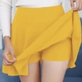 thumbnail image 4 of Riforla High Waist Versatile Shorts for Women Candy Colored Inner Anti Exposure Ideal with Any Skirt Comfort and Style in One Long Pleated Skirts for Women Yellow XXXXXL, 4 of 5