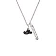 thumbnail image 2 of Delight Jewelry Silvertone Black Cowboy Hat Silvertone Courage Strength Wisdom Honesty Bar Charm Necklace, 23", 2 of 4