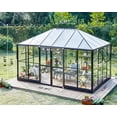 thumbnail image 6 of Jocisland 14x9.5x9 ft Hybrid Polycarbonate Greenhouse Quick Connector Fast Assembly Black, 6 of 9