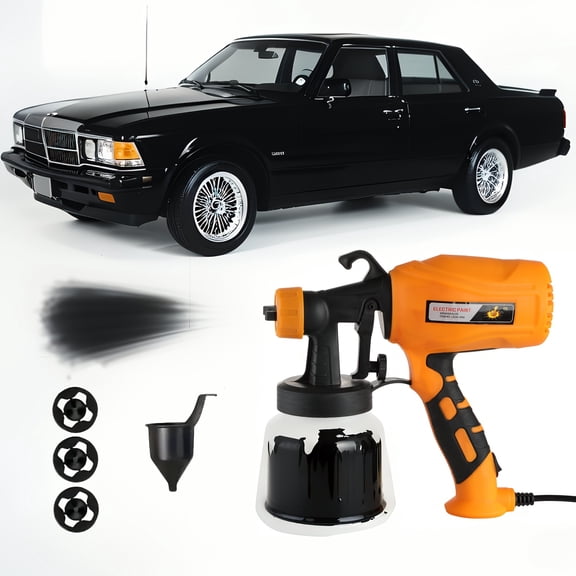 1pc 9.4"x9.4" 30oz Electric Paint Sprayer Gun - 3 Spray Patterns, 2 Nozzles for Metal/Glass/Rust Removal, Air Compressor Compatible, Home Automotive DIY, Summer Promotion
