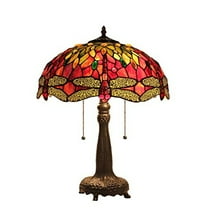 CHLOE Empress Tiffany-style 2 Light Dragonfly Table Lamp 16" Shade