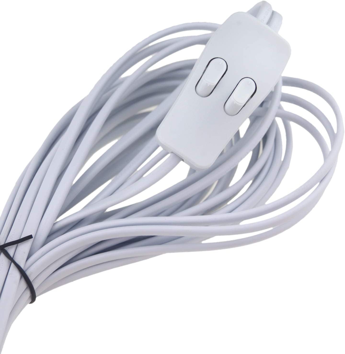 UKLL-Rextin 2 packs double E26/E27 LED Light socket 13FT extension cord with On/Off switch and US AC Power Plug Bulb Socket for Pendant Lighting Bulb Lamp in Kitchen Restaurant (21ft 1 to 2 sockets 2