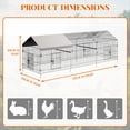 thumbnail image 4 of Kselythan Metal Chicken Coop,Chicken Run Pen for Yard with Cover,Outdoor Metal Portable Chicken Cage with 4 Door and 1 Window for Outside Duck Rabbit Hen,Portable Poultry Cage for Outdoor Backyard, 4 of 8