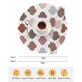 thumbnail image 6 of 15 Inch Round Placemats Set of 6, Moroccan Geometric Non Slip Heat Insulation PP Table Mats, Vintage Boho Rhombic Pattern Red Gray Washable Place Mats for Kitchen Dining Party Table Decor, 6 of 7