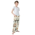 thumbnail image 4 of FORMRS Kids Pajama Pants with Pockets Size 6-8Y Boys Lounge Sleep Bottoms, Cats Reading Pattern, 4 of 8