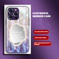 thumbnail image 1 of Funda de teléfono con espejo de concha de perla para iphone 14, 12 Pro Max, 11, 13 Pro, X, XS, XR, funda de TPU suave Fivean unisex, 1 of 2
