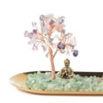 thumbnail image 2 of 1pc Natural Fluorite Money Tree Sculpture Set Incense Burner & Natural Green Aventurine Good Luck Meditation Home Decor 180x100x84.5mm, 2 of 4