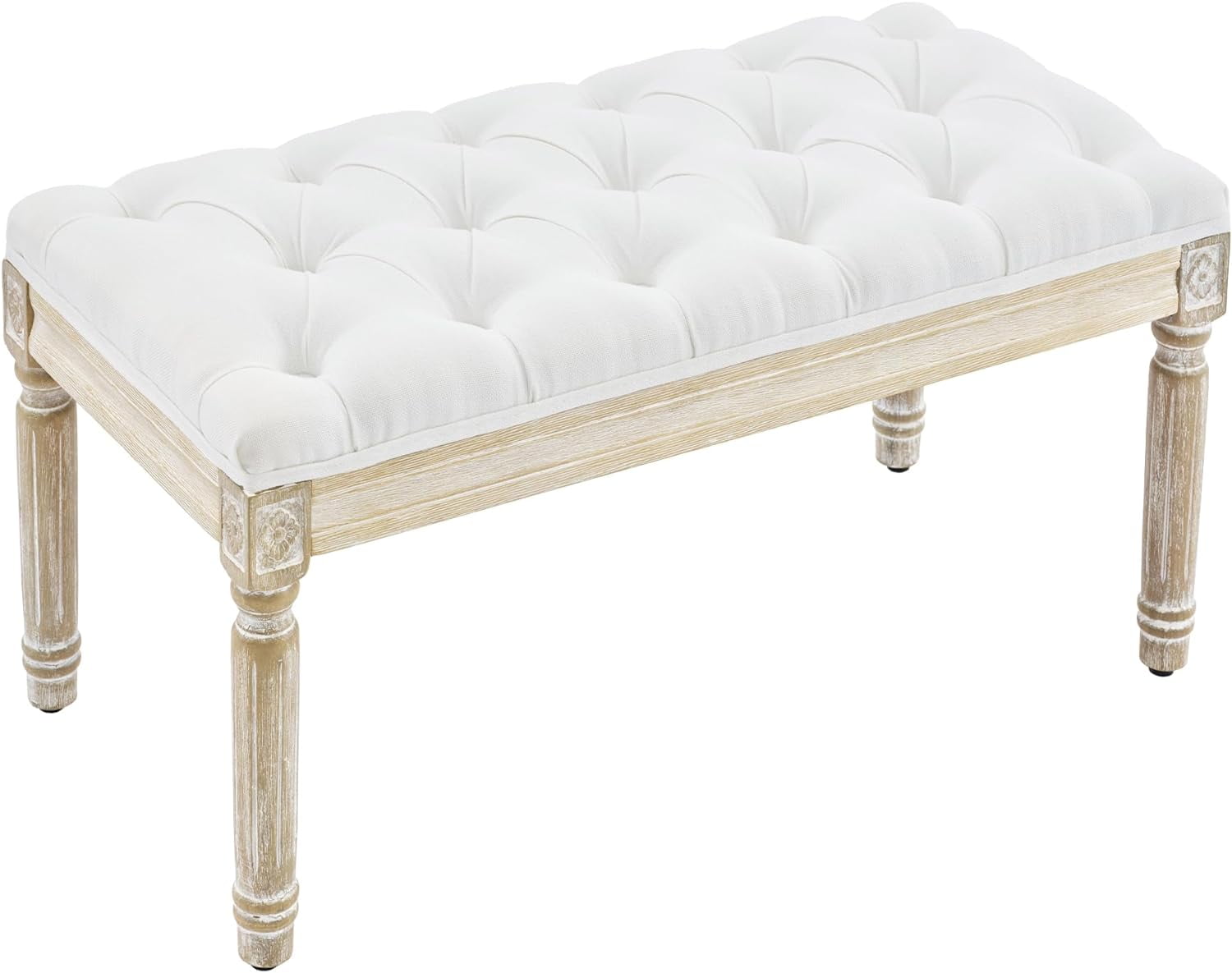 〆1/31 WHITE_WOOD_BENCH #1 Weston White Solid Maple Wood Hall Tree Bench – Upstate Amish