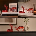 thumbnail image 7 of Tovaris Christmas Reindeer Figurine Set, Christmas Decoration Electroplated Deer Statue with Standing and Lying Poses, Tabletop Ornament, For Home Table Gift, 7 of 7