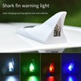 thumbnail image 2 of Universal Solar LED Light Car Fin Antenna Roof Tail Modified Light Belt Antenna Driving Safety Warning Light White, 2 of 5