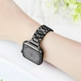 thumbnail image 5 of Metal band Compatible with Apple Watch Band 38mm 40mm 41mm for women, Slim and Thin Stainless Steel Replacement Adjustable Wristband for iWatch Series 9/8/7/6/5/4/3/2/1/SE, Black, 5 of 7