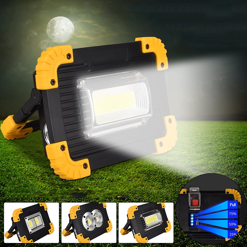 LED Work Light Waterproof USB Rechargeable Searchlight Flood Light Camping Light 