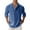 Blue #28, variant on Men's Linen Shirts Long Sleeve Button Shirt Spring Big and Tall Henley Solid Tops 2026 Button Up Slim Fit Hawaiian Casual Shirt Purple L
