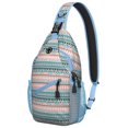 thumbnail image 1 of Rustic Style Sling Backpack Lightweight Crossbody Bag with Wood Grain and Plaid Patterns for Daily Outdoor Use, 1 of 5