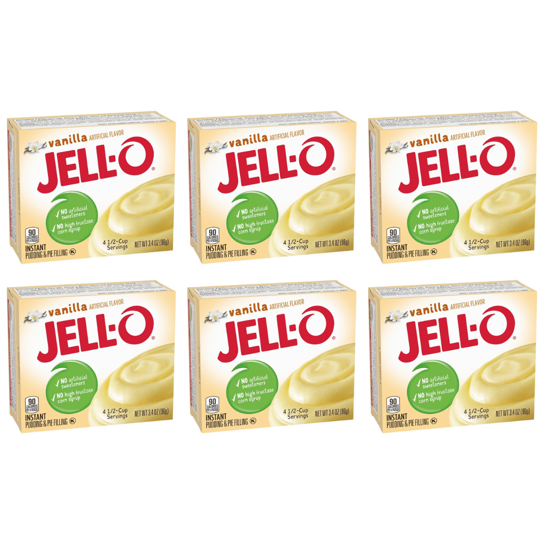 Buy Jello Vanilla Instant Pudding Mix and Pie Filling, 3.40z Box, 6