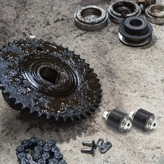 CRILSTYLEO 2Pcs Rubber Chain Tensioner Roller for Prolonging -Road Motorcycle