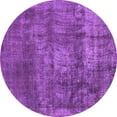 thumbnail image 1 of Ahgly Company Indoor Round Oriental Purple Industrial Area Rugs, 7' Round, 1 of 4