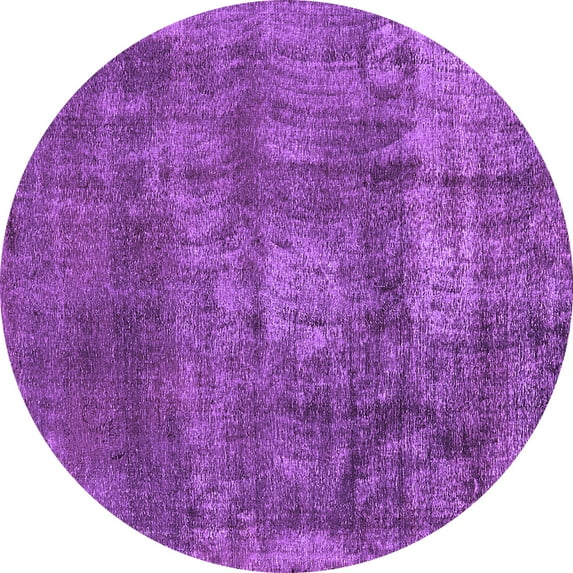 Ahgly Company Indoor Round Oriental Purple Industrial Area Rugs, 7' Round