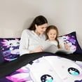 thumbnail image 4 of Manfei Cartoon Animal Axolotl 7-Piece Twin Bedding Sets,Game Gamer Gamepad Bedding Comforter Set,Pink Purple Black Ombre Sheet Sets For Girls,Ultra Soft Home Decor Reversible, 4 of 8