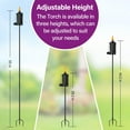 thumbnail image 6 of Home Garden Torch Set of 6, 16oz Outdoor Metal Torch Garden Décor,59-Inch Upgraded Citronella Torches with 3-Prong Grounded Stake, Metal Light Torches for Party Patio Pathway, 6 of 6