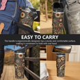 thumbnail image 7 of 30 Oz Tumbler with Handle, Leak Resistant Insulated Travel Cups Paisley Design Travel Coffee Mug Western Travel Accessories Home Decor Gifts for Hot and Cold Drinks, 7 of 7