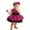 Hot Pink, variant on Toddler Kids Caveman Girls Halloween Dog Bones Historical Cavegirl Mesh Dress Outfits