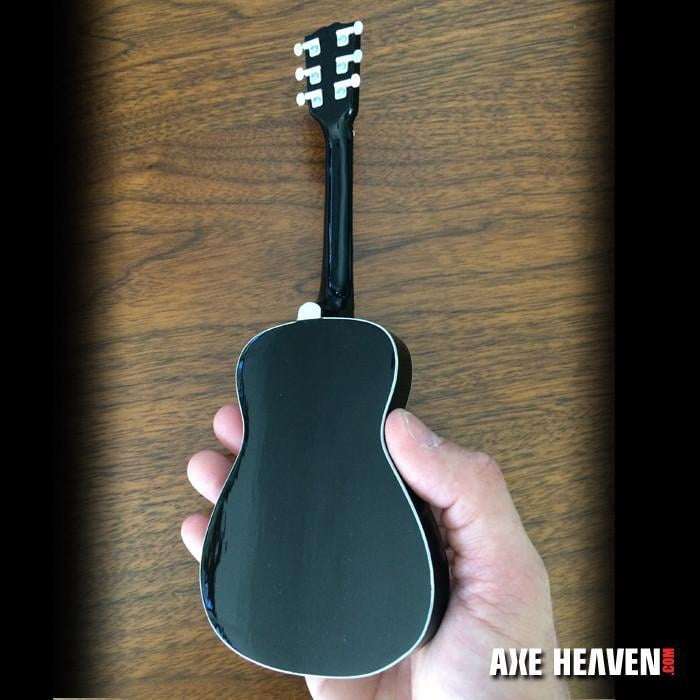 Elvis Presley Gold Signature Black Acoustic 10 Inch Miniature Guitar Replica