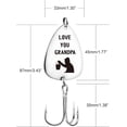 thumbnail image 5 of Love You Grandpa Engraved Fishing Hook with Gift Box Metal Treble Fishhooks Fishing Circle Hook with Gift Box Fishing Lures Hook Fishing Tackle for Father's Day Birthday Gift, 5 of 9