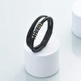 thumbnail image 3 of Urn memorial jewelry Cremation Bracelet Leather for Ashes Multi-Layer Braided Leather Urn Bracelet for Men Women Memorial Cuff Bangle Braided Bracelet, 3 of 7