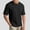 Black, variant on Title: Low Cut Top, Men's Solid Color Short Sleeve Crew Neck Casual Tee with Modern Loose Fit for Everyday Wear
