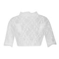 thumbnail image 3 of Winter Savings Clearance 2024 Fall Blouses for Women Plus Size YuXingFu Women Stand-up Collar Blouse Dirndl Blouse Lace Blouse For Oktoberfest 3/4Sleeve Tops, 3 of 4
