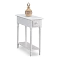 thumbnail image 1 of Leick Coastal Notions Table d'Appoint en Bois avec Tablette, Blanc Orchidée, 1 of 2
