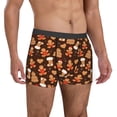 thumbnail image 4 of Cauagu Christmas Gingerbread Cookies Print Boxer Briefs for Men,Comfortable Breathable Men's Underwear Moisture Wicking Underpants -Small, 4 of 8