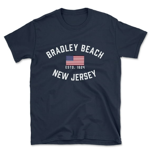 Bradley Beach New Jersey Patriot Men's Cotton T-Shirt
