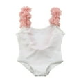 thumbnail image 1 of Maillot de Bain 3D à Fleurs Dos Nu pour Bébé Fille Tankini Tenue de Plage, 1 of 6