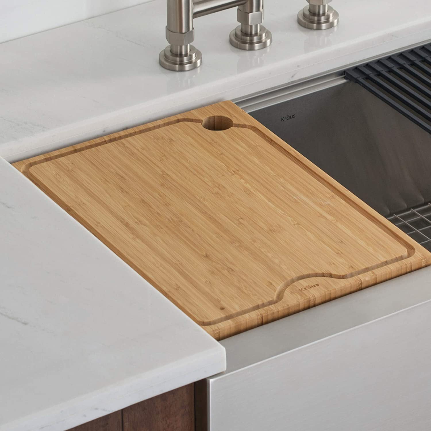 Kraus KCB-WS102BB Kore Cutting Board, 16.75 in, CUTTING BOARD DIMENSIONS: 16 3/4 in. L x 10 3/4 in. W – 1 YEAR LIMITED with top-rated customer.., By Visit the Kraus Store