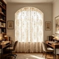 thumbnail image 4 of Orangide Lace Sheer Curtain Floral Rod Pocket Window Curtain for Living Room Bedroom Soft Sheer Voile Drapes Home Decor Light Filtering, 4 of 6