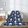 thumbnail image 2 of Sikiie white arrow Skull Cozy Flannel Fleece Throw Blanket: Lightweight & Thick for All Seasons - Perfect for Women, Men, & Kids"60"x50", 2 of 6