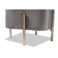 thumbnail image 5 of Baxton Studio Aleron Contemporary Glam and Luxe Grey Velvet Fabric Upholstered and Gold Finished Metal Storage Ottoman, 5 of 9
