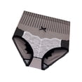 thumbnail image 3 of Ropa interior de mujer Abdomen Braguitas breves elásticas Calzoncillos de entrepierna sin costuras de cintura alta, Café, M Speravity AP000977-07, 3 of 7