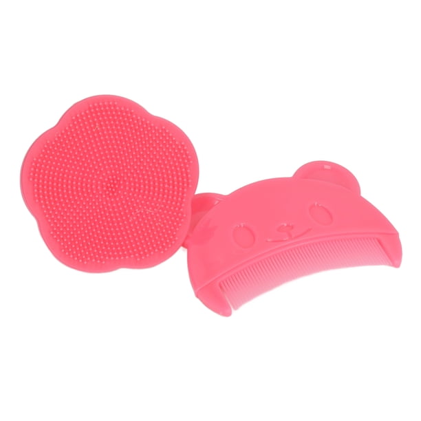 Peine de silicona para el cuero cabelludo del bebé, 2 uds., cepillo para el cuero cabelludo del bebé, cepillo de baño para bebé, cepillo para el cuero cabelludo del bebé, estética elegante