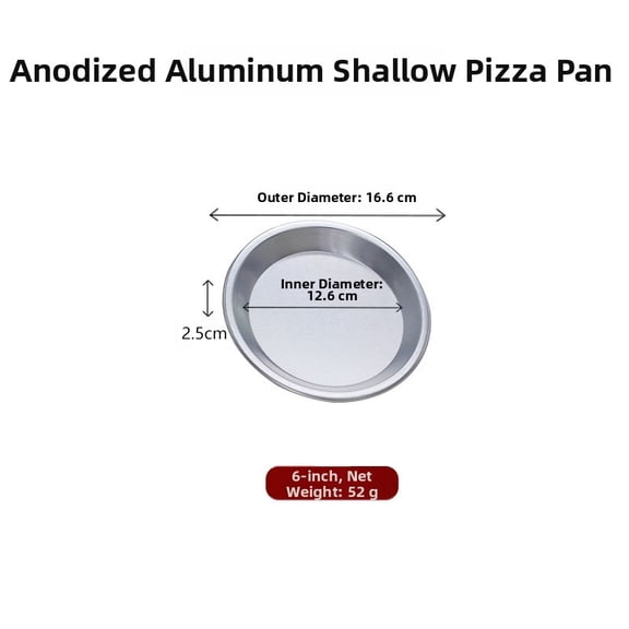 5 to 12 Inch Deep Shallow Aluminum Pizza Pan Set Anodized Baking Round Pizza