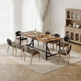 thumbnail image 2 of CABIHOME Dining Table, 71 in Industrial Kitchen Tables with Strong Metal Legs for 6-8 People, for Dining Room Kitchen Office (Only a table, no chairs), 2 of 7