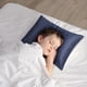 thumbnail image 3 of PiccoCasa Fundas de Almohada de Satén de Lujo, Juego de 2, Azul No Estándar, 3 of 7